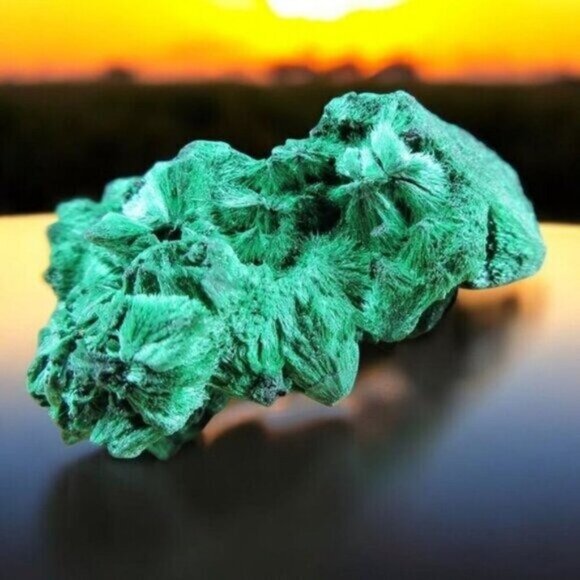 Natural Flowery Malachite ✦ Velvet Green Crystal Specimen ✦ Healing Stone 38g - Picture 11 of 16
